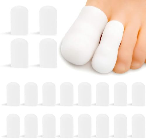 Voarge 20 Silikon-Zehenschutzkappen, Zehenkappen, Fingerschutz für eingewachsene Nägel, für Hühneraugen Blasen