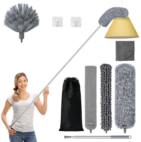 9Pcs Cepillos Lavables para Eliminar el Polvo de Puertas y Ventanas para Limpiar su Casa o Oficina Desde Suelos Ventanas Muebles hasta Techos