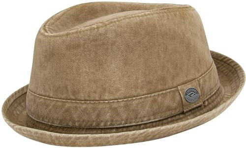 CHILLOUTS Sligo Hat - Pork Pie Hut Herren/Damen, 100% Baumwolle, Unisex Sommerhut, Tampa Hut, Atmungsaktiv, L-XL, braun