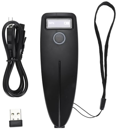 BONKZEBU Mini 2D Bluetooth Barcode Scanner 2.4G Scanner de Codes à Barres sans Fil, 3 Connexions Bluetooth 2D1D Code à Barres, Mini-Code à Barres sans Fil Portable, pour Numérisation
