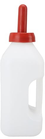 Ghzste Forniture per allattamento al polpaccio, 2 l, biberon ispessito a prova di perdite, in silicone, con manico, per pascolo agricolo (contenitore per latte orizzontale)