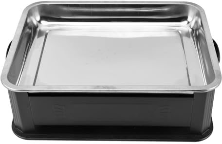 RASTKY Fornello per Pesce con Alcool e Carbone, Riscaldamento Uniforme, Griglia in Acciaio Inossidabile per Uso Commerciale, Padella per Pesce da 2,2-4,4 Libbre (#)