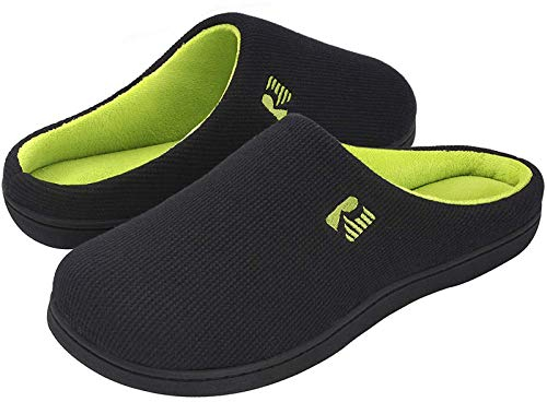 RockDove Zapatilla de dos tonos y espuma viscoelástica para Hombre, 46/47 EU, Negro y Lima