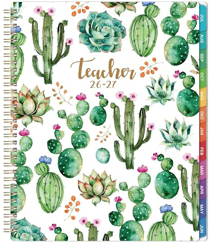 2026-2027 Teacher Planner - Lesson Planner 2026-2027 from Jul 2026 - Jun 2027, 8'' x 10'', Lesson Plan Book, Weekly & Monthly Lesson Planner with Quotes