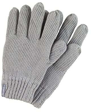 Sterntaler Baby unisex fingerhandskar barn stickade fingerhandskar melerade – fingerhandskar – fodrade med fleece – ljusgrå, 2, Silvermelerat, 2