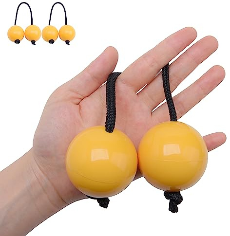 Aslatua Shakers, 2 paia di sonagli per strumenti musicali a percussione Kashaka Asalato, colore: giallo
