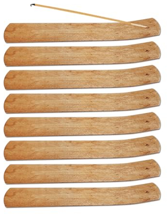 8 Stück Räucherstäbchenhalter, Räucherkerzenhalter aus Holz, Räucherkerzenhalter, Räuchergefäß aus Holz, Räucherstäbchenhalter, Aschesammler, Vulkanaschesammler, Bambus-Räucherstäbchenhalter