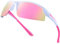 TJUTR Sportbrille Damen Polarisiert - Fahrradbrille mit Halbrand Design TR90 Bügeln & UV400 Schutz für MTB, Laufen, Radfahren