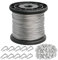 TooTaci 1.5mm Garden Wire, 100M Stainless Steel Cable Rope, 7x7 Strand Plant Wire Rope, Weatherproof Trellis Wires Kit for Climbing Plants, Picture Hanging & Outdoor Garden Use