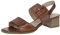 CAPRICE Damen Sandalen mit Absatz aus Leder Elegant, Braun (Cognac Nappa), 40 EU