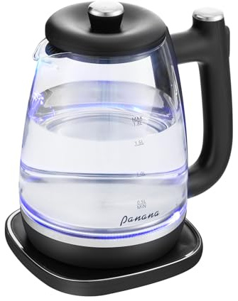 Panana Electric Kettle, Tea Kettle Pot, 1.8L, 1200W, Removable Stainless Steel Inner Lid for Easy Cleaning, Hot Water Kettle Teapot Boiler, Automatic Shut Off, BPA-Free
