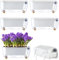 USTEL Set di 5 fioriere autoirriganti, 30 x 11,7 cm, rettangolari, trasparenti, per orchidee e violette