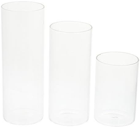 MAGICLULU 3 Pezzi tazza di candela profumata Porta di candele per esterni portacandele votivo cilindri di per candele Porta votiva di Tealight in Bicchiere Trasparente