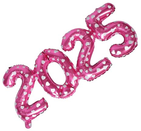 Hemobllo 2025 Número Guirnalda de Globos Digitales Decoración de Globos de Película de Aluminio para Fiestas de Graduación de Aluminio para Nochevieja Inflables Números