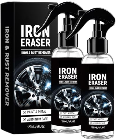 Cuenxuenf Borrador de óxido, Spray Borrador de óxido, Spray removedor de óxido, 2 Botellas (120 ml/Botella), Se Puede Usar de Forma Segura en la Pintura del Coche, etc.