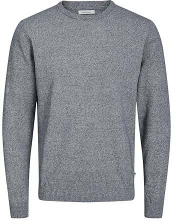 JACK & JONES Sudadera Ligera de Manga Larga Cuello Redondo básica JJEBASIC