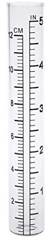 KINTRADE 2Pcs Precision Rain Gauge with Replacement Tube Outdoor Garden Yard Home Clear Capacity Glass Reliable & Accurate