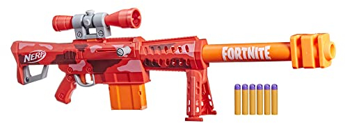 Nerf Fortnite, Blaster Heavy SR, Le Blaster Fortnite Le Plus Long, viseur Amovible, 6 fléchettes, Chargeur 6 fléchettes
