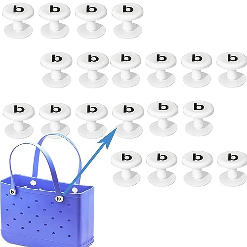 16PCS Beach Bag Replacement Buttons, Bogg Bag Buttons, Boggg Bag Accessories Replacement Rivets for Beach Bag Rubber Tote Accessories