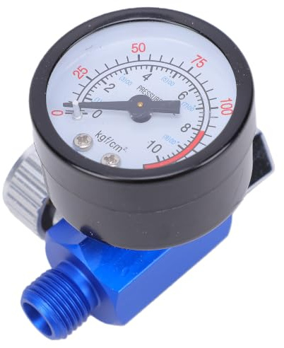 Air Pressure Regulator 1/4 Air Pressure Regulator for Airbrush, Spray Gun Regulator with Manometer, Manometer 150 PSI Spray Air Regulator for Compressor and Compressed Air Tools
