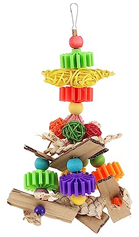 BESPORTBLE Pet Bird Spielzeug Bunte Rattanball-käfigspielzeuge Für Papageien Kauspielzeug Das Interaktion Fördert Und Tägliche Bedürfnisse Erfüllt Für Sittiche Und Wellensittiche