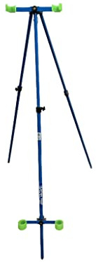 Hunter Pro Sea Fishing Tripod – 5ft Adjustable Aluminium Beach Rest – Lightweight, Folding & Corrosion Resistant – Glow-in-the-Dark Cups & Heads – Includes Bait Bag Hook