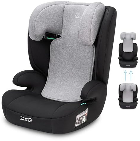 NANIA Bari Isofix Car Seat I-Size 100-150 cm-Gr2/3- Approximately 4-12 Years - Isofix Child Seat with Side Protection - Adjustable Headrest - Cup Holder