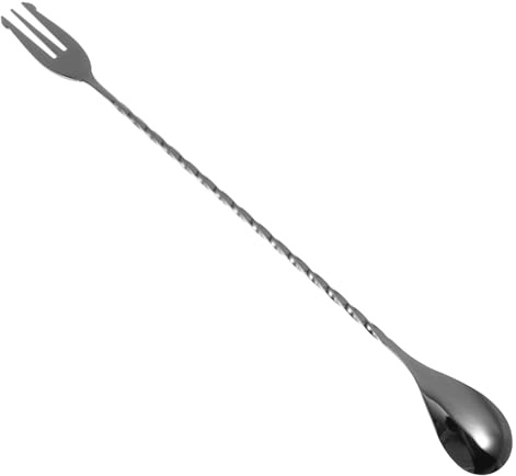 INOOMP Cuchara Mezcladora De Bar De Acero Inoxidable Doble Punta Agitador para Cócteles Herramienta Resistente para Bartenders y Uso Cafeterías