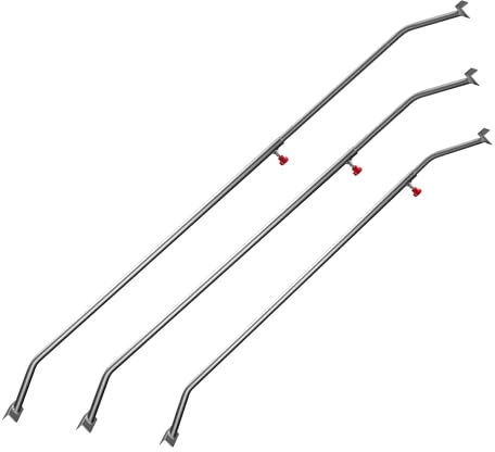 Wiltec 3X Soportes para Lonas de Remolque 108-150 cm, Barras de Aluminio Ajustables para Cubiertas de Remolque, tensores para toldos Planos