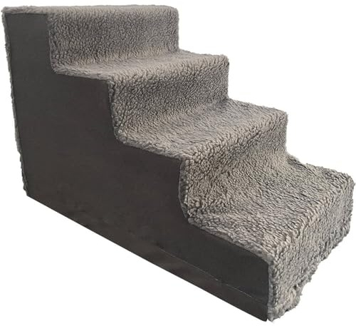 wilko Pet Stairs, Portable Folding Steps for Dogs and Cats, Non-Slip Design with Sturdy Frame, 159 x 35 x 60cm