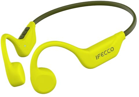 IFECCO Casque Conduction Osseuse Bluetooth,IPX5 Étanche Ecouteur Osseux