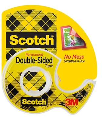 Scotch Double Sided Tape, 3/4 in x 400 in, 1 Dispenser/Pack (667)
