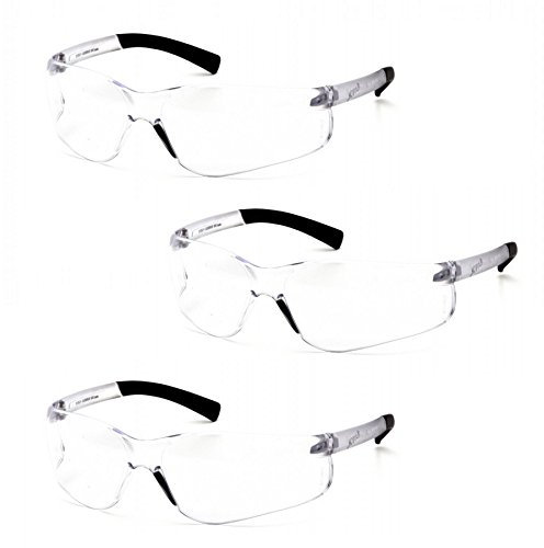 Pyramex Ztek Bifocal Reader Safety Glasses with Clear Lens S2510R25 (3 Pair) (+2.5 Lens)