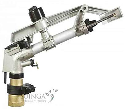 Suinga Canone di Irrigazione Senior, Angolo Regolabile, Filettatura Femmina 2'', Portata da 19 a 41m, Irrigatore ad Alta Efficienza per Giardino e Agricoltura, grigio