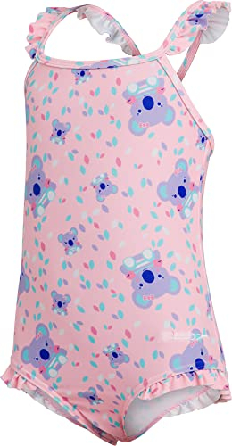 Speedo Mädchen Girls Koko Koala Allover Thinstrap Badeanzug, Galinda/Hard Candy/Powder Blush/Marine Blau/Blau, 2 Jahre