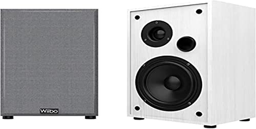 Wiibo String 15 Bianco - Diffusori da scaffale HiFi - Potenza 100 W - Livello di pressione sonora > 80 dB - Tweeter da 2 pollici e Woofer da 5 pollici - Coppia di altoparlanti con audio surround