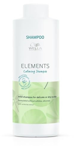 Wella Professionals Elements Calming Shampoo - Gentle Care Shampoo For Smooth, Shiny Hair Without Silicones & Sulfates - With White Tea Extract (1L)