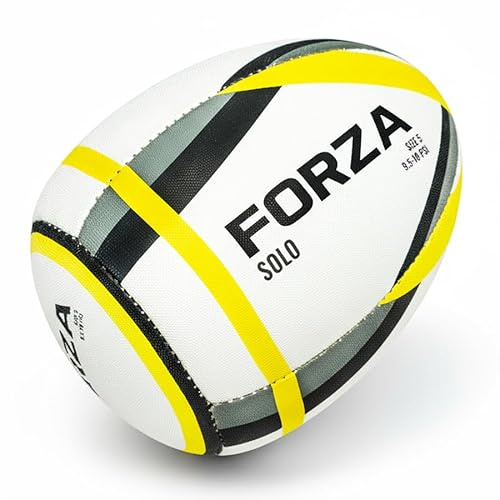 FORZA Ballon de Rebond de Rugby | Améliorez Les Réflexes, Les Temps de Réaction et la Précision des Passes | Entraînement en Solo | Disponible en Tailles 3, 4 et 5