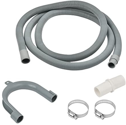 DODUOS 1.5M Long Drain Hose Extension Pipe Kit, Universal Replacement Washing Machine Drain Hose, Extra Long Washing Machine Hose Extension for Washing Machine Washer Dryer Dishwasher