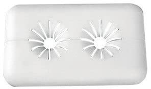 Roseta abierto doble radiadores • Florón embellecedor doble abierto • Blanco • Plafón UNIVERSAL • 1 UNIDAD DOBLE