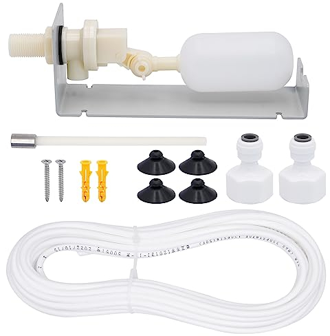 MUYIRTED Wasserschwimmer Kugelhahn 1/4 Zoll mit 10 m Wasserleitung, verstellbarer Schwimmerschalter, automatisches Befüllen Schwimmerventil für Viehwassertank, Pool, Brunnen und Garten, automatisches