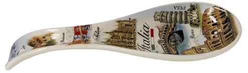 Porte-cuillère en céramique Souvenir Italia 26,5 x 9 x 3 cm.