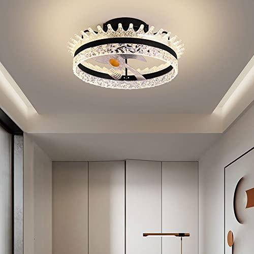Ventilador de Techo Giratorio de 360° con Control Remoto, Moderno, Regulable, Fuente de luz/Viento, Ventilador Ajustable, Luces de Techo, lámpara de Techo con Ventilador ultrasilencioso