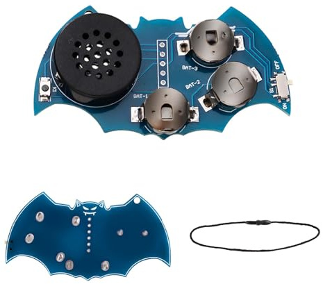 BTFO Generador de Ruido, Máquina de Ruido Molesto con 16 Sonidos Generador de Pitidos Pequeños Ocultos para Suministros de Fiesta de Halloween para Adultos (Estilo Murciélago, Azul)