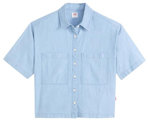 Levi's Harlie SS Cropped Shirt Brass Organ, organe en Laiton, L