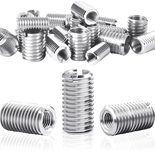 Jyvex Thread Insert M10 to M8 x 20 mm, Pack of 24 Thread Adapters M10 M8, Stainless Steel Threaded Sleeve, Adapter for Screw Connections, Reducing Sleeve M10 to M8 Adapter, Repair, Assembly