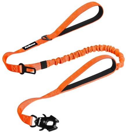 PetBonus 1,5m Laisse Tactique Chien, Bungee Elastique Laisse de Chien