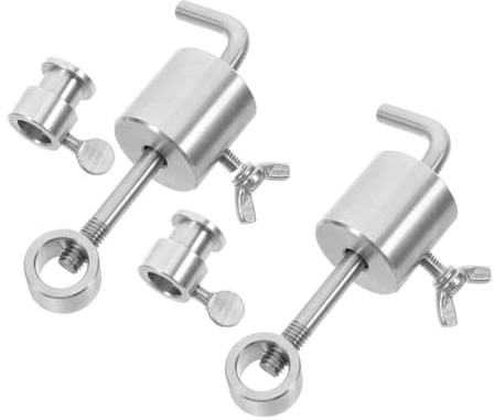 GATHINESS Contrapesos de Acero Inoxidable 2piezas para Asador de Barbacoa, 286g, para Pinchos y Varillas Cuadradas 10x10mm o 8x8mm, Estabilidad en Parrillas Familiares