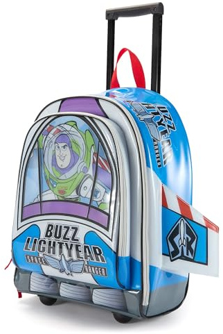 Disney Store Official Buzz Lightyear Rolling Luggage for Kids – Toy Story Travel Suitcase 44 x 33 x 17 cm