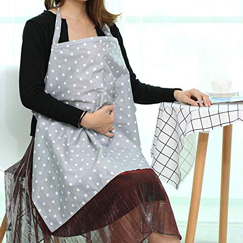 Couverture d'Allaitement Voile d'Allaitement Écharpe d’allaitement en Coton Respirant aux Bébé Nouveau-nés pour Mamans (Dots)